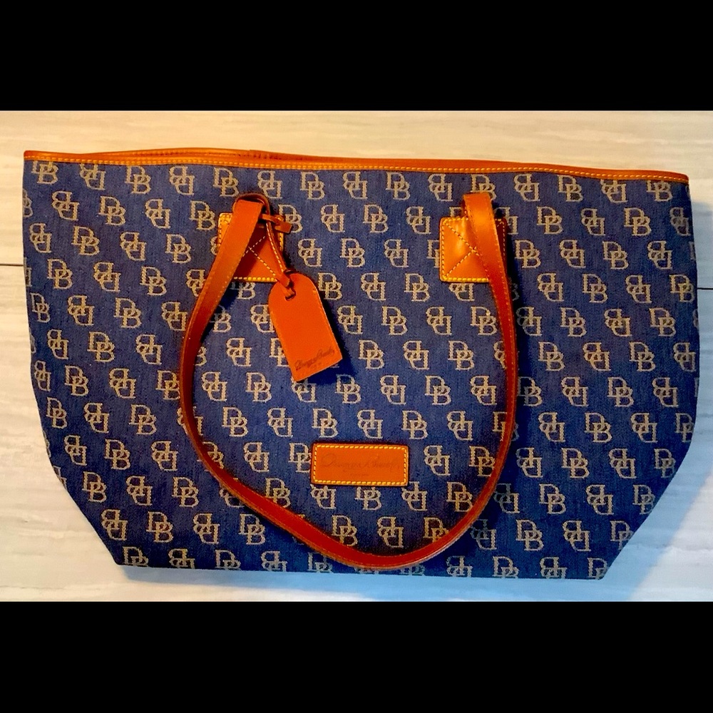 Dooney & Bourke, Large Denim Monogram Tote Bag